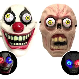 Máscara Halloween Monstro com Olho Iluminado Sortida