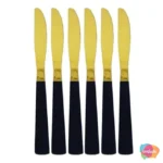 FACA INOX REFEICAO DOURADO/PRETA 20 CM