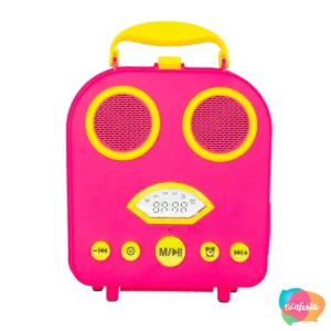 CAIXA DE SOM VINTAGE 20 CM ROSA ESCURO