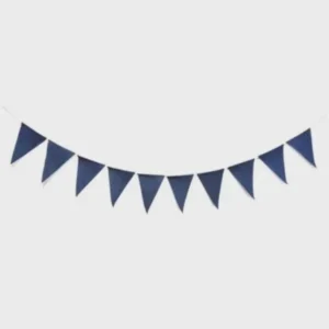 BANDEIROLA JEANS EM TECIDO  C/10 PENDENTES  2 MT AZUL