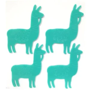 APLIQUE LHAMA VERDE CLARO C/4UNID  5X6,5CM