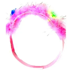 Tiara de Pluminha Flores Plástico Sortido Unitário