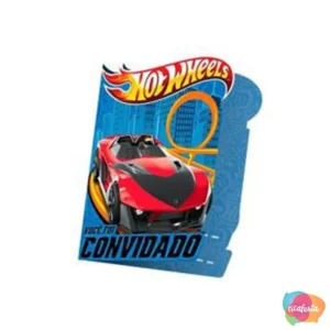 CONVITE HOT WHEELS CORE 8 UN ÚNICO AZUL ESCURO