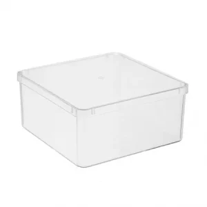 Caixa em acrílico  19,6 x 19,6 x 9,5 cms