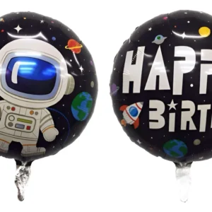 Balão Metalizado Happy Birthday Astronauta 18 Polegadas