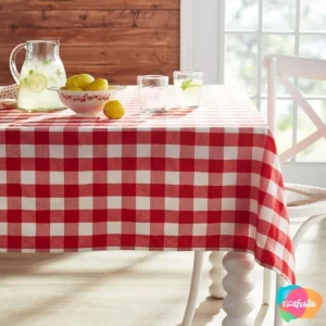 Toalha Oxford Xadrez Vermelho 150x250
