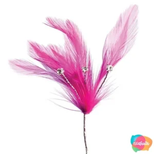 Picks Pena de Flamingo com 3 Unid Rosa Pink