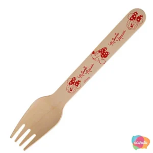 GARFO MINNIE RED 8 UN 15 CM MADEIRA