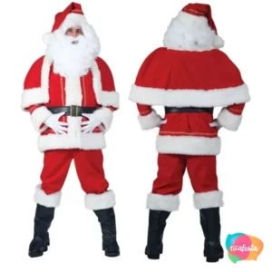 FANTASIA ADULTO PAPAI NOEL LUXO TAM 50-52 ÚNICO VERMELHO