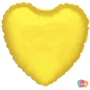 BALÂO CORAÇÃO MATTE AMARELO 92CM 36 POLEGADAS AMARELO