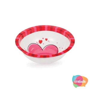 Cumbuca Valentines Hearts 16 cm Rosa Escuro