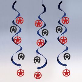Decoração para Pendurar Ferraduras e Estrelas com 25 Unidades