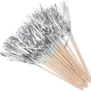 Palitinho Bambu Foil Prateado com 20 unidades