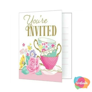 CONVITE CHÁ FLORAL 8 UN COLORIDO