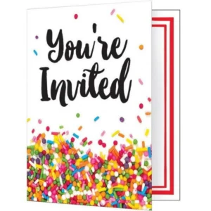CONVITE PAPEL SPRINKLES C/8