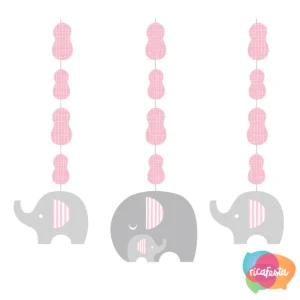 Decoração Para Pendurar Elefante Com 3 Unid