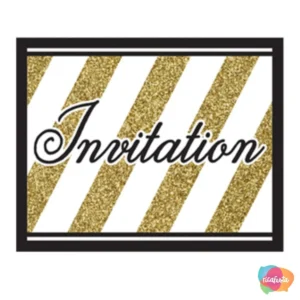 CONVITE BLACK AND GOLD  C/8