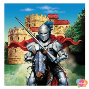 GUARDANAPO DE PAPEL MEDIEVAL DRAGÕES COM 16 UNID 24 CM VERDE ESCURO