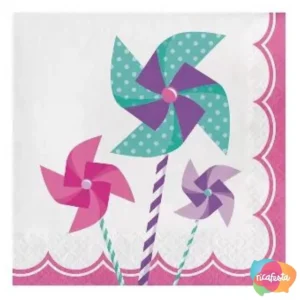 GUARDANAPO DE PAPEL 32CM CATAVENTO ROSA C/16