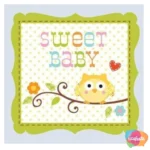 GUARDANAPO DE PAPEL PEQ CHA DE BEBE CORUJINHA BOY C/16 UNID 24 CM AZUL CLARO