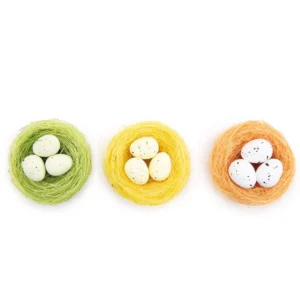 NINHO DECORATIVO COM OVOS SORTIDOS 3 UN