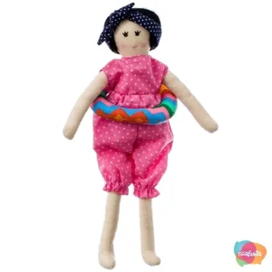 BONECA LOLA DECORATIVA  BANHISTA  27x11cm PANO COLORIDO