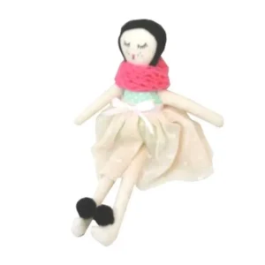 BONECA DE PANO LOLA BALLET PINK 27X11CM BEGE / PALHA