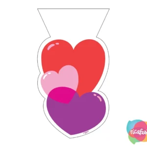 Sacolinha Celofane em Formato Coração cm 20 unidades