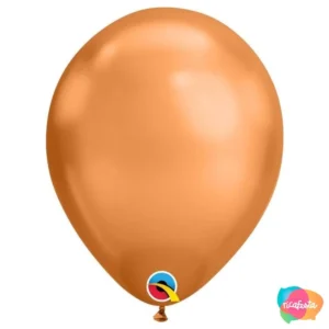 BALÕES COBRE E CROMO DE 28CM QUALATEX 25 UN 11 POLEGADAS DOURADO