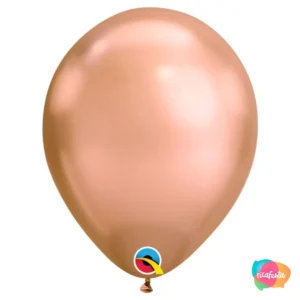 BALÃO CHROME ROSE 27CM COM 25 UNID 11 POLEGADAS ROSE GOLD