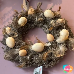 GUIRLANDA OVOS PENAS E LAÇOS