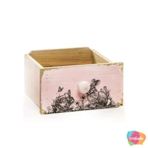 Cachepot Gaveta Coelho Rosa