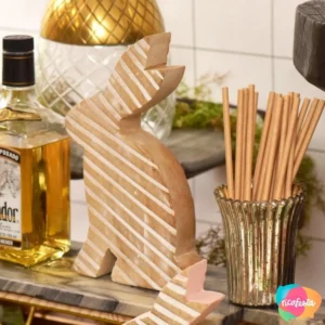 COELHO DE MADEIRA LISTRAS 21 x 10 x 4 cm