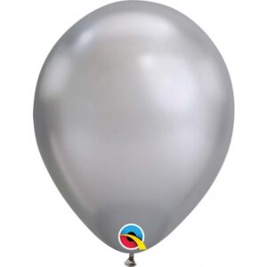 Balão Látex Qualatex 11 Polegadas Perolizado Prata 27Cm Com 25 Unid
