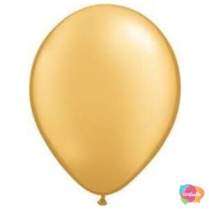 Balão Látex Qualatex 11 Polegadas Dourado 27 Cm Com 25 Unid