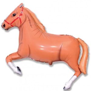 Balão Metalizado Cavalo Marrom Claro  81 cm