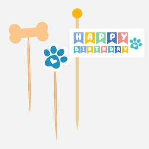 Topo De Bolo Pet Party com 3 unid