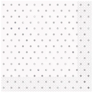 Guardanapo de Papel Poá Prata 32x32 cm