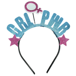 Tiara Girl Power Azul e Rosa