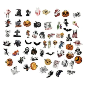 Adesivo Halloween Sortido com 60 Unidades