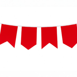 Bandeirinha Plástica Vermelho 10 Metros