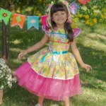 Vestido Junino Frutas Tropicais Tam 2