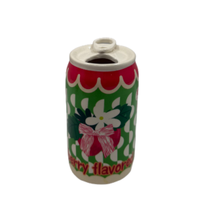 Vaso em Cerâmica Morango e Flores 6x6x12,5 cm