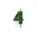 Vela Metálica Verde Musgo Número 4